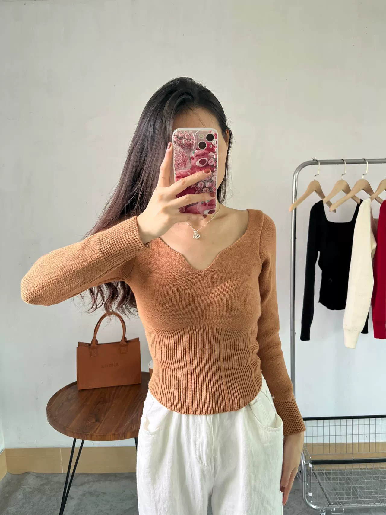 Knitted keep warm long-sleeve, comfortable body-friendly cloth