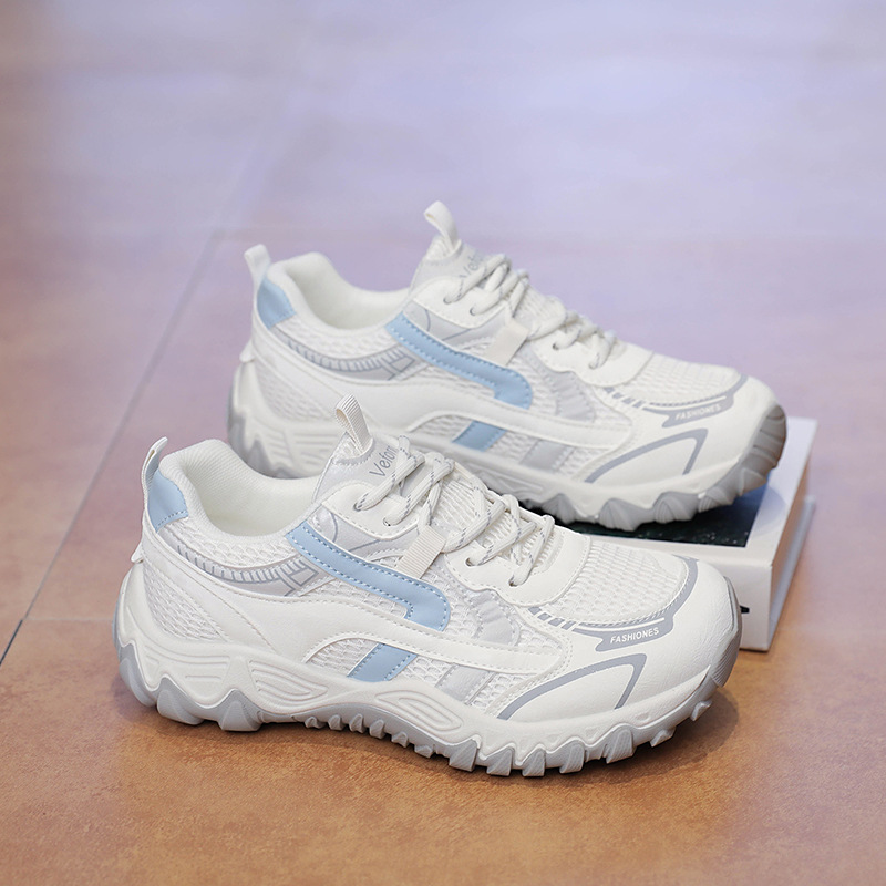 Zapatillas Deportivas Chunky para Mujer Capellada de PU y Malla Suela de Caucho con Aumento de Estatura para Uso Diario