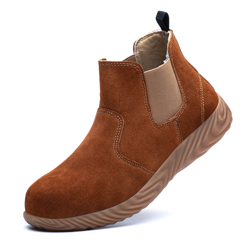 冬季劳保鞋男士钢包头透气轻便防砸防刺穿防滑牛皮老保电焊工作鞋