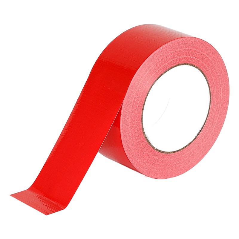 Cinta adhesiva roja decorativa para protección de pisos, cinta especial colorida de una sola cara, de alta adherencia, impermeable, para alfombras, venta al por mayor