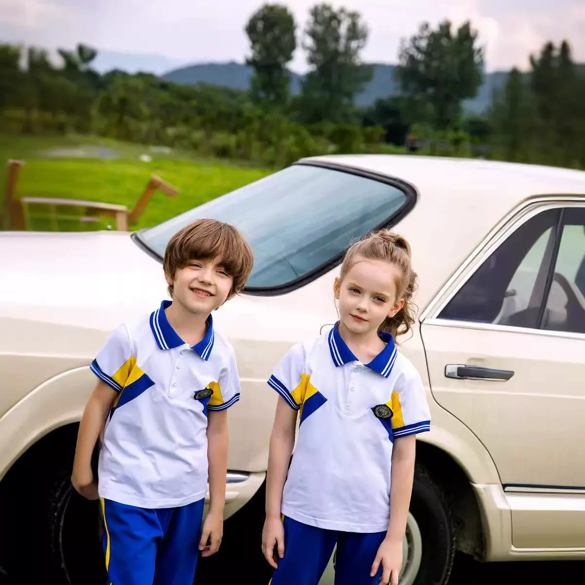 2021单t桖搭配内搭幼儿园园服夏装学院风儿童短袖班服小学生校服