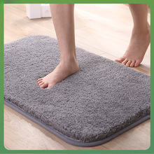 跨境高毛绒加厚地垫地毯 简约厨房卫生间门垫浴室防滑垫吸水脚