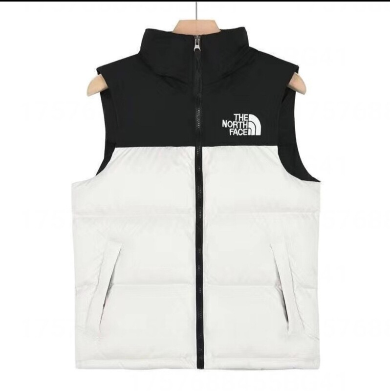 北脸1996羽绒服马甲男女同款美版TNF700蓬刺绣冬背心情侣款双面穿|undefined