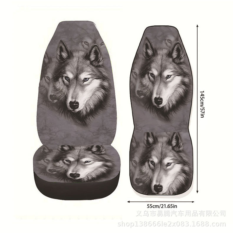 Foreign Trade New Elastic Printed Men's and Women's Car Universal Seat Covers Cross-Border Seat Covers Thin Car Seat Cushions