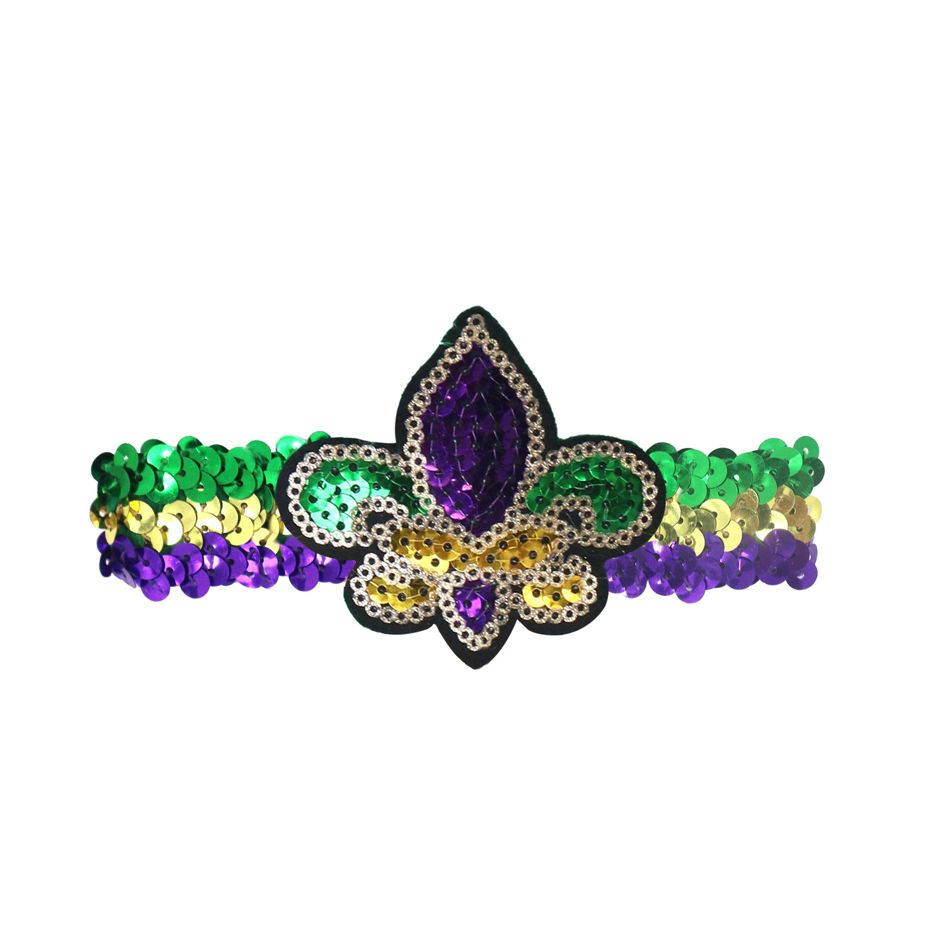 Mardi Gras fiesta de carnaval brasileño transfronterizo oro púrpura verde tricolor piezas de vestuario