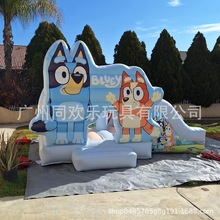 新款儿童充气城堡家用室内主题派对蹦床充气滑梯弹跳屋源头工厂