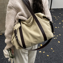 跨境大容量旅行日常通勤包新款时尚休闲帆布托特包韩版单肩斜挎包