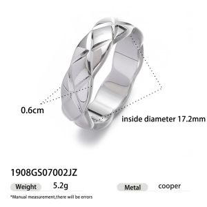 Anillo de oro de acero inoxidable de alta calidad, anillo de acero de titanio no se desvanece, joyas de mujer