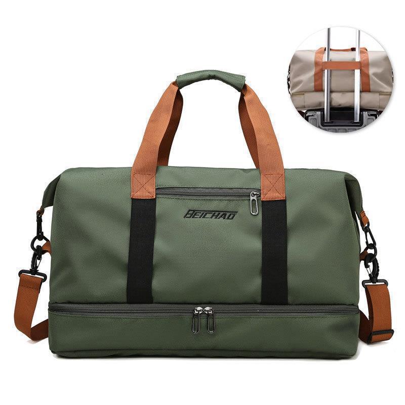 Bolsa de viaje, bolso de mano, bolso de lona de gran capacidad para hombres y mujeres, bolso de equipaje de viaje corto, deportivo ligero y duradero