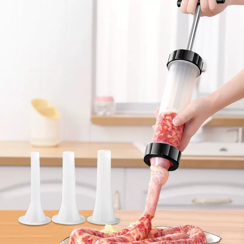 家用腊肉灌肠机自制腊肠手动灌肠筒香肠灌装工具手推灌肠器批发