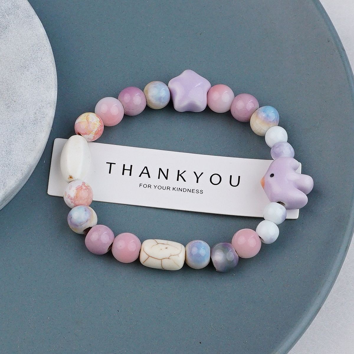 Jingdezhen pulsera de cerámica de verano mujer alta sensación galletas serie de gatos nicho diseño universal pulsera alta sensación