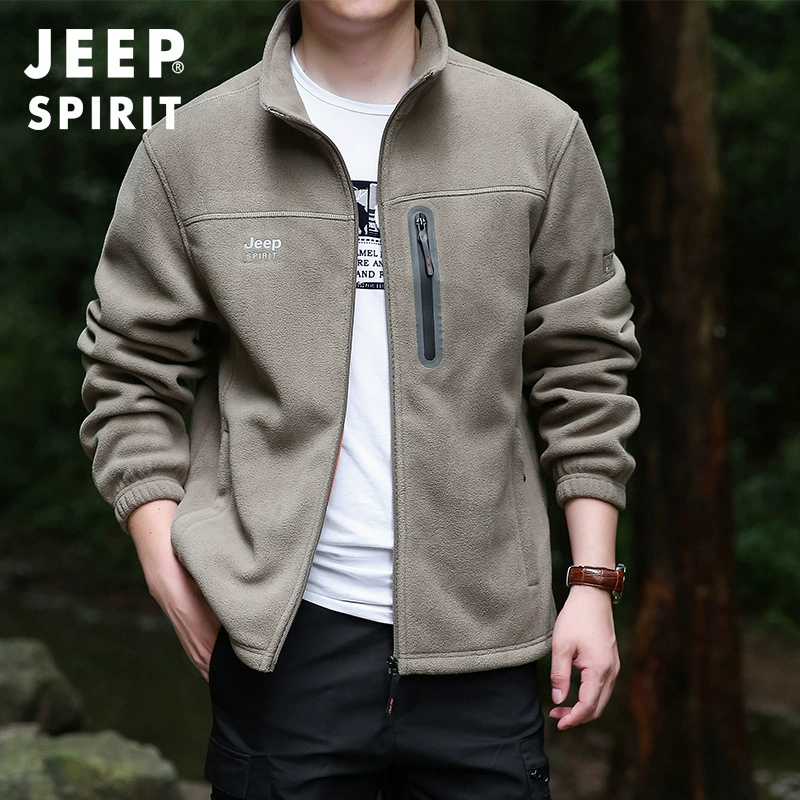 JEEP 2023 Новый флисовый свитер Свободный Повседневный воротник-стойка Свободный Повседневный Спортивный Топ 8918