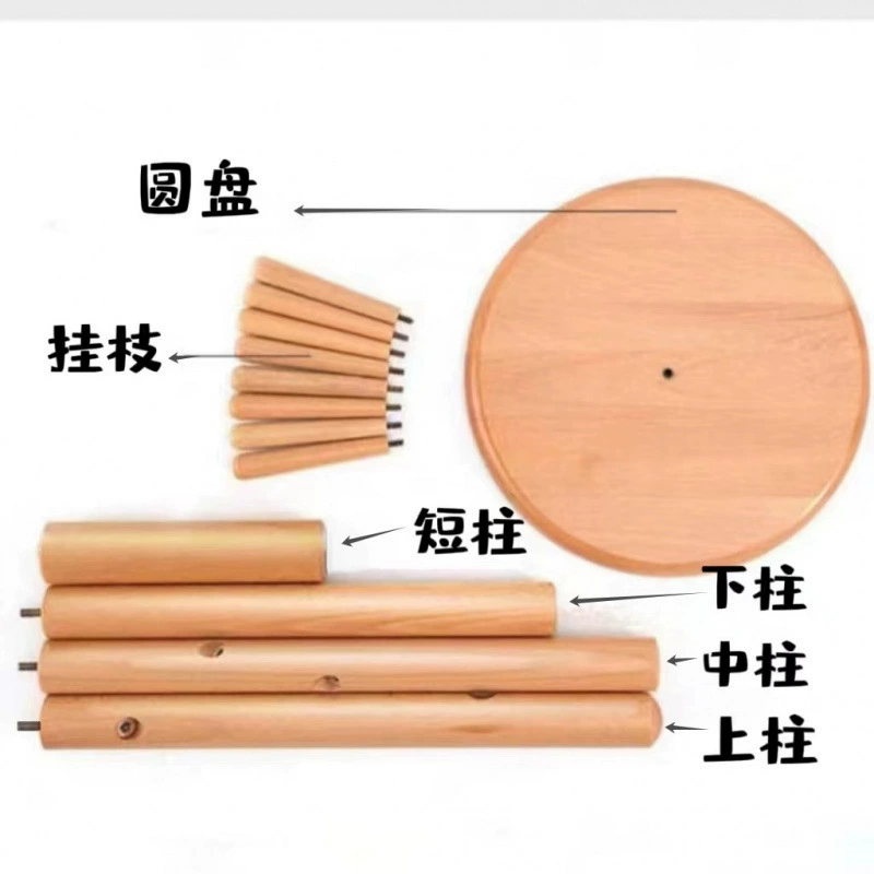 Крючок, дисковый винт, трехногая напольная вешалка для одежды из бука и сосны, простые аксессуары