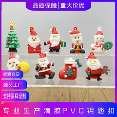 新しいクリスマスキーホルダーペンダントソフトラバー立体クリスマスツリースクールバッグペンダントクロスボーダークリスマス小さなギフト卸売