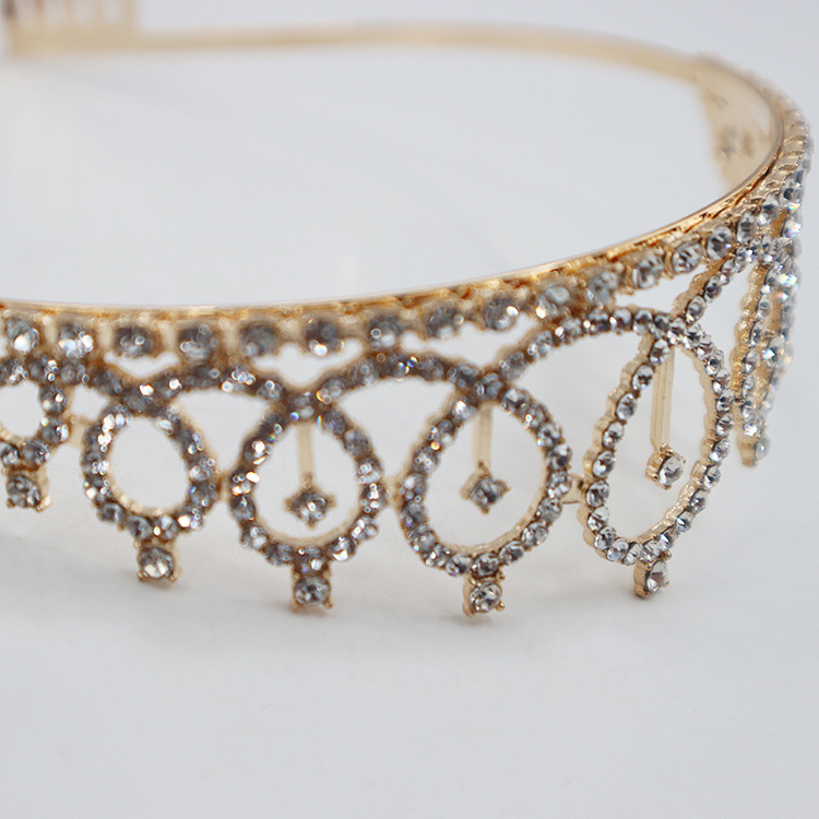 Corona nupcial para novia, tocado de reina, accesorio de fiesta, venta al por mayor, estilo INS, a la moda, para influencers, accesorio para fotos TK