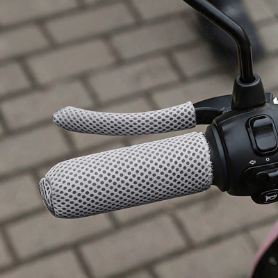 Mesh Breathable Electric Vehicle Handlebar Handlehold cover - 1-pair-of-gray-breathable-tram-handle-gloves-breathable-and-sweat-absorbent-routine