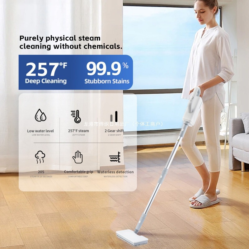 Cross-Border Amazon Handheld Floor Mop High-Temperature Steam Cleaner Household Multi-Functional Electric Steam Mop
