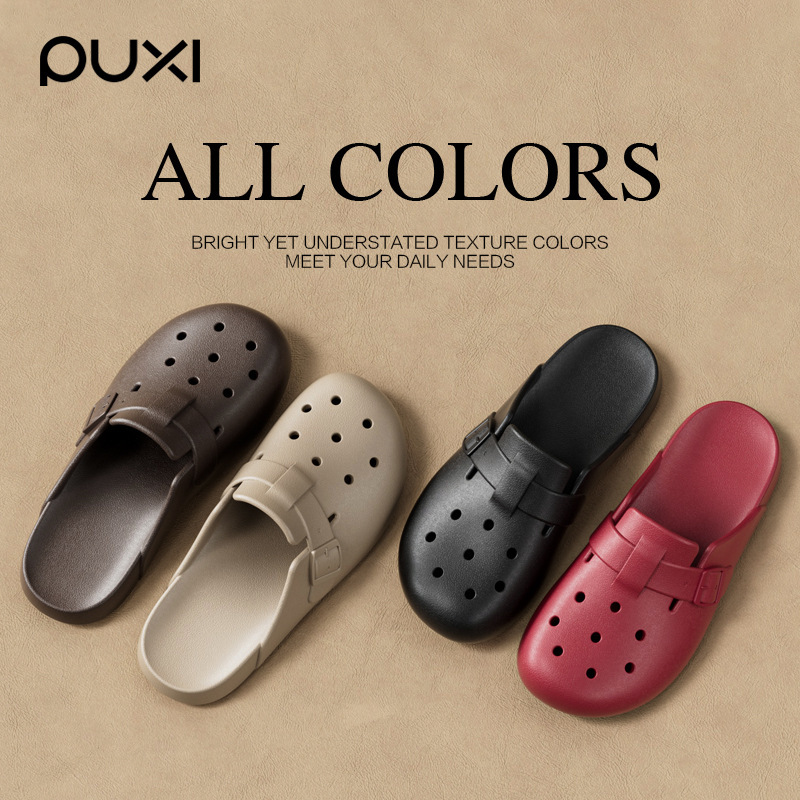 Puxi EVA Baotou Sandals and Slippers for Women Xia Boken Non-slip Anti-odour Outdoor Garden Hole Shoes