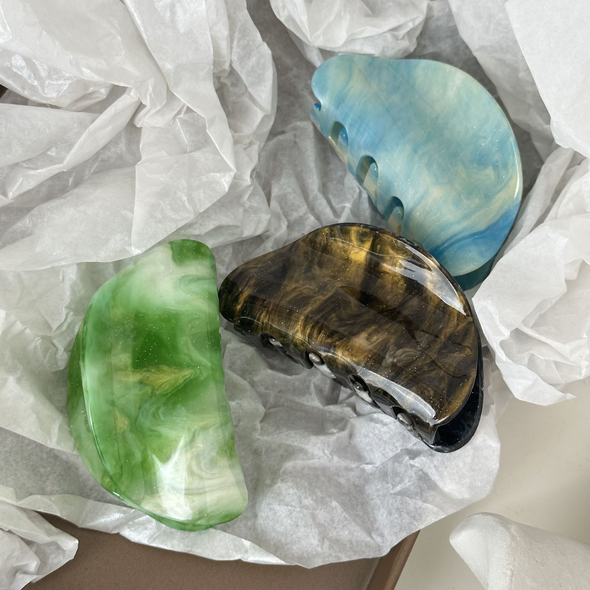 Texture Gradient Halo Hair Dye Grab Clip Advanced Hair Hair Pokrivala Sweet Cute Super Fairy Elegant Shark Clip Dodatki za lase_voghion.com