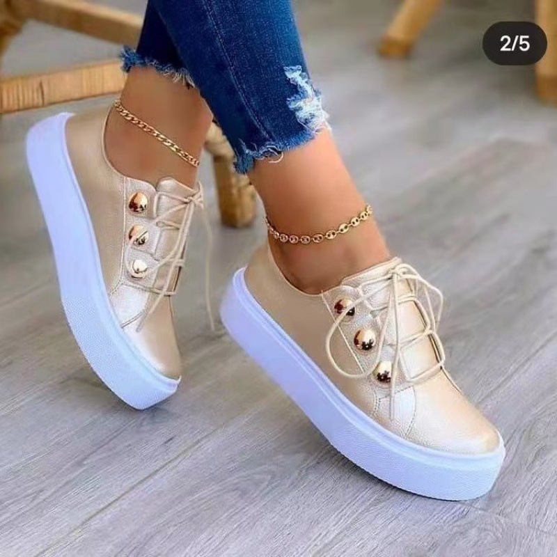 Más tamaño casual zapatos de una sola capa para las mujeres europeas y americanas nueva plataforma punta redonda zapatos de viscosa casual Comercio Exterior zapatos de una sola capa deseo Amazon