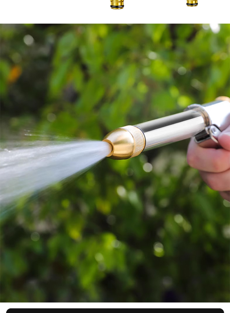 Super Powerful Pressure Washing Nozzle for Home Use, Pressurized Cleaning, Connects to Tap Water, All-Metal High-Pressure Car Wash Water Gun