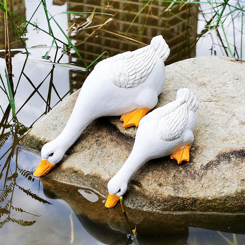 Simulation animal water-absorbing duck ornaments resin crafts garden ornaments courtyard layout pool fish pond landscaping