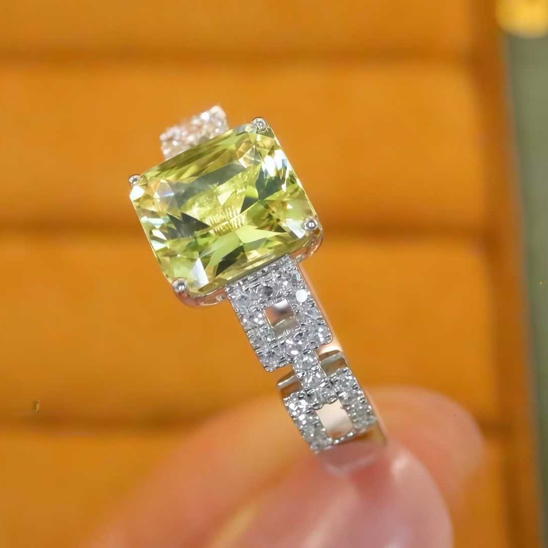 5A级无烧 金绿宝石 戒指 chrysoberyl 礼品 节日珠宝 戒指首饰