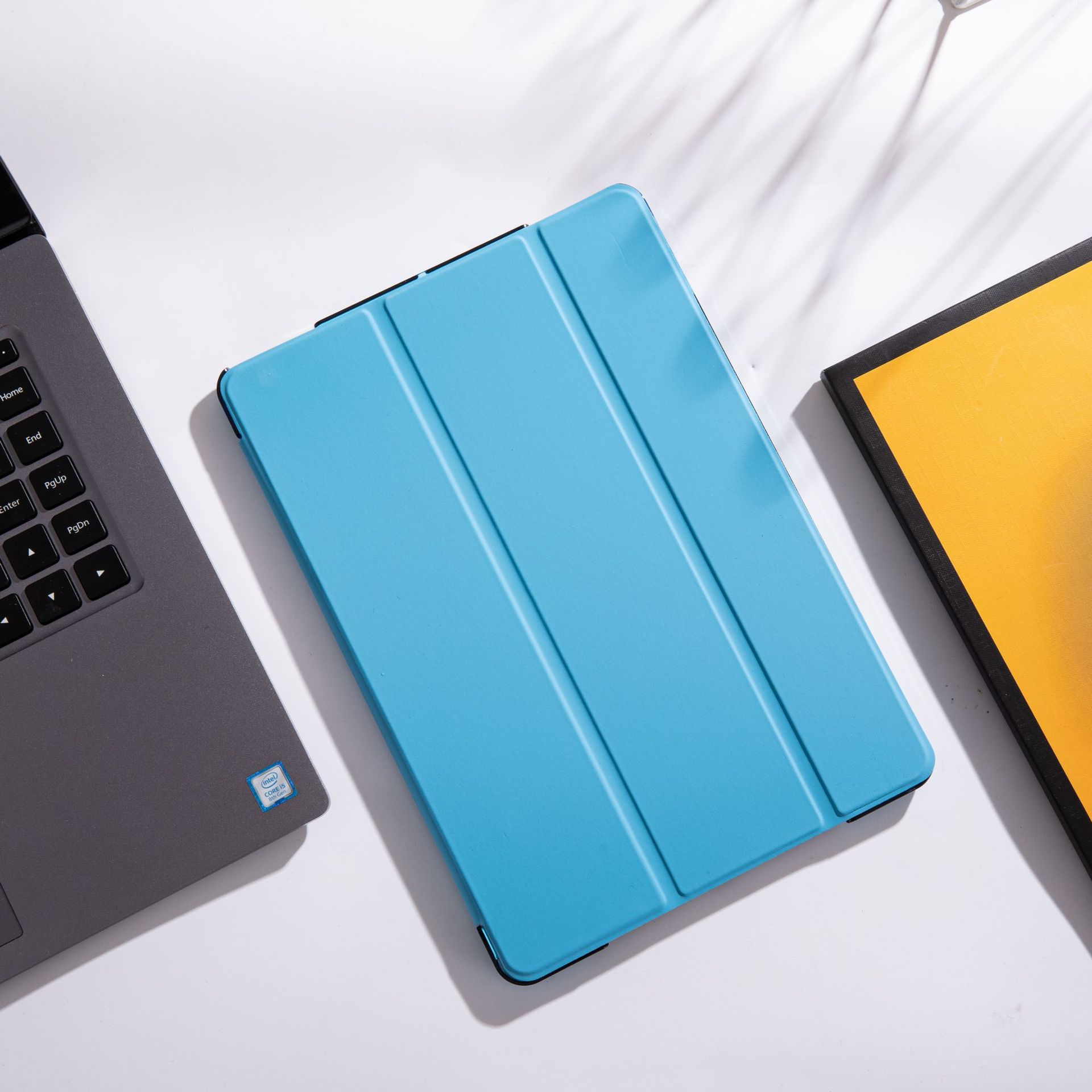 Caso protector aplicable ipad10.2 mini456 generación caso duro Pro12.9 pulgadas PC caso de cuero inteligente dormir tres veces