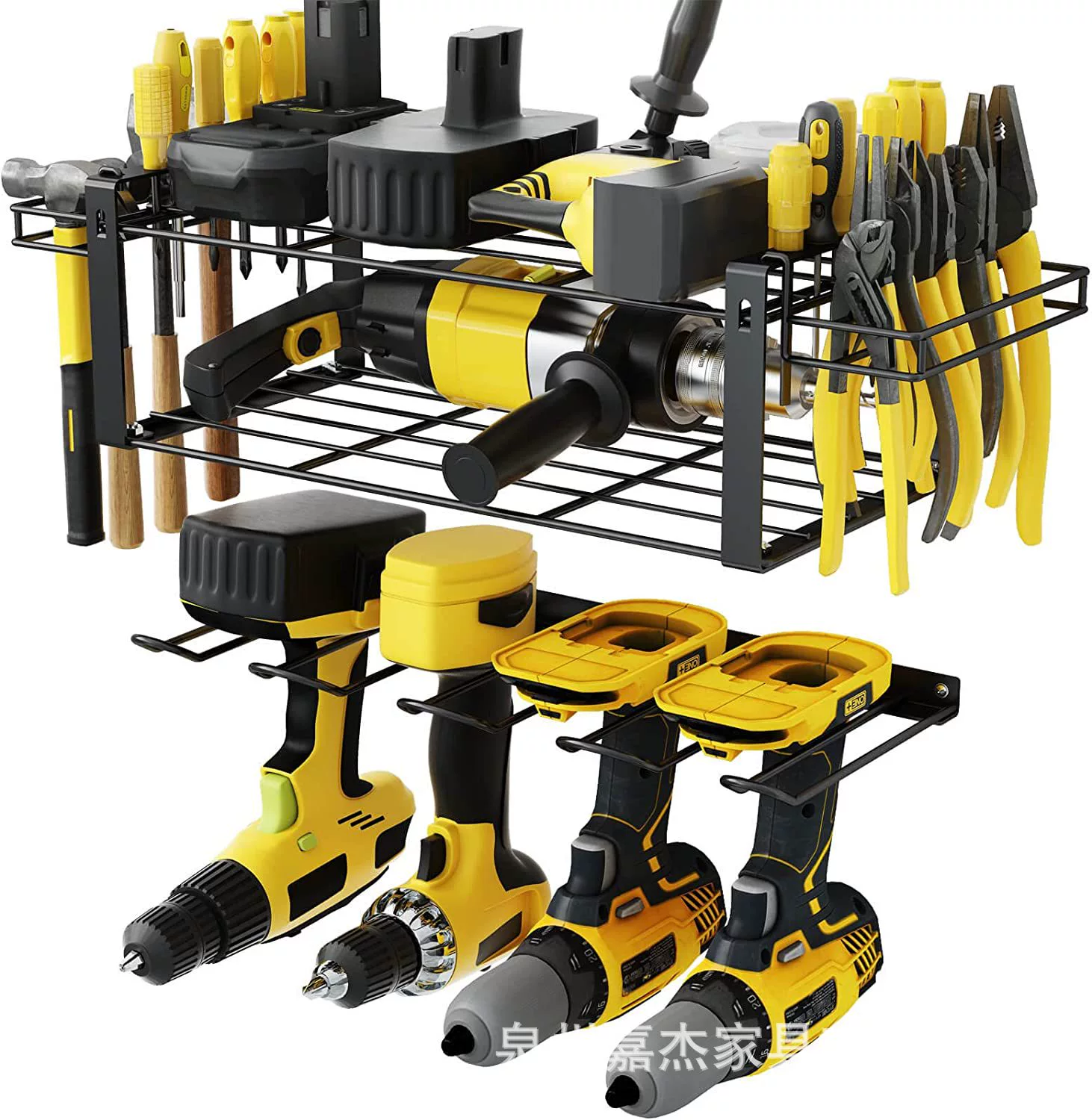 Power Tool Organizer Amazon Hot Selling Garage Rack Tool Organizer Drill Rack Heavy Duty Wall-mounted Tool Rack