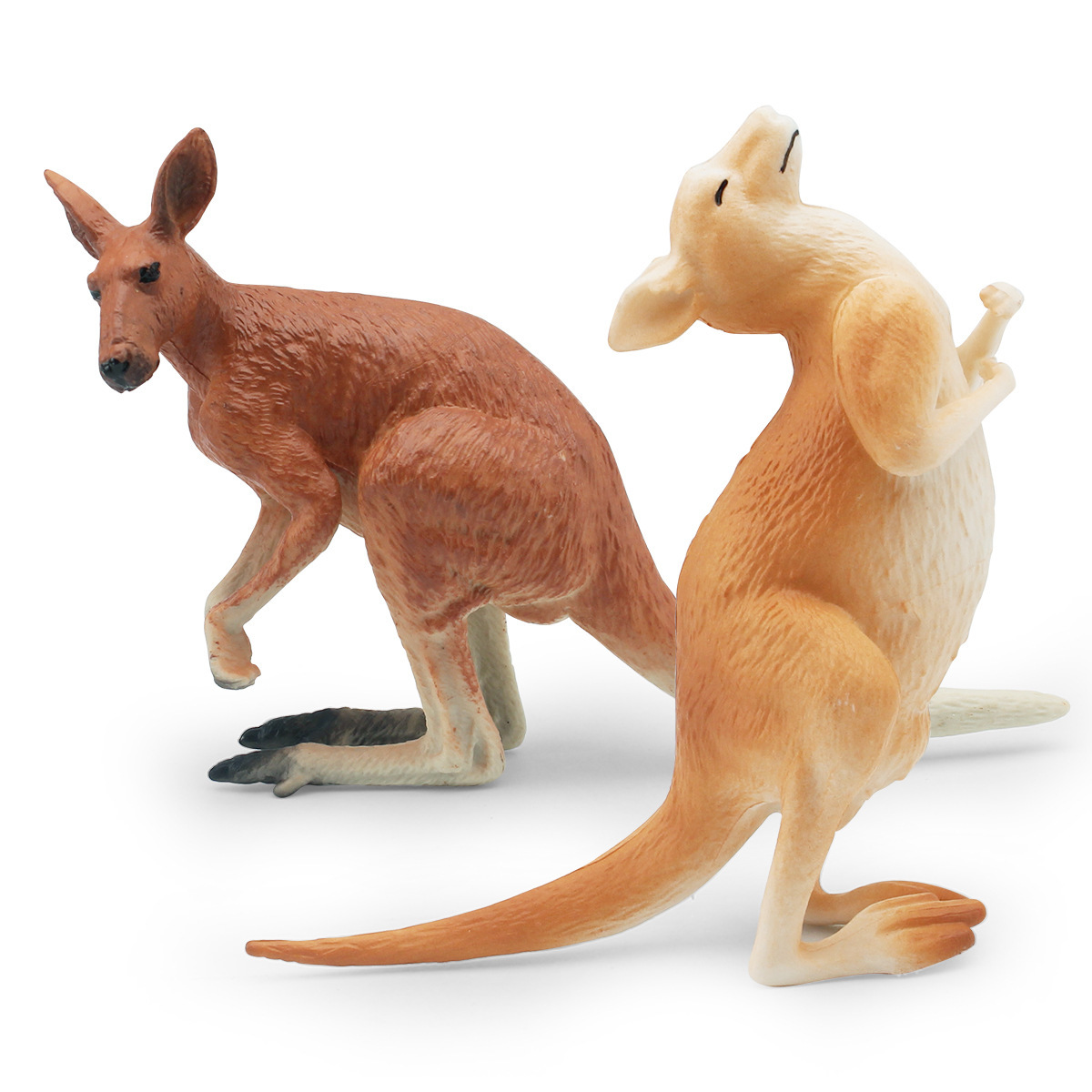 Simulación transfronteriza de pastizales mamíferos modelo de canguro Australia Canguro madre e hijo decoración adornos estáticos hechos a mano