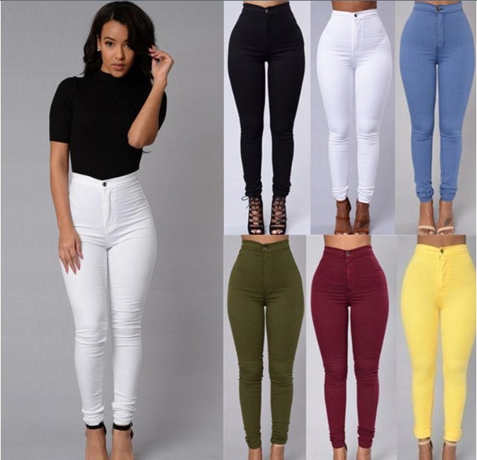 2018 Fashion elastic jeans women legging...