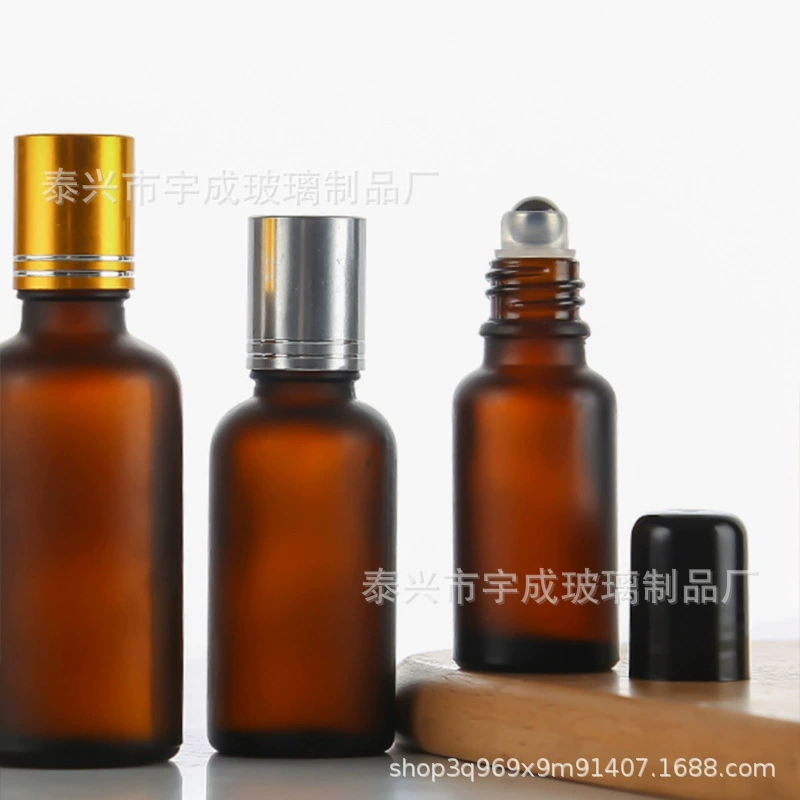 Фабрика Прямая продажа 5-100 мл чайного цвета шарик пустая бутылка парфюмерное масло бутылка эссенция массажная бутылка матовая