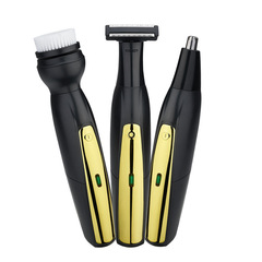 WAIKIL Cross-border Bestselling New Men's Hair Razor and Shaver Set with Three-in-One Design, Whitening and Shining Bald Hair Cutter