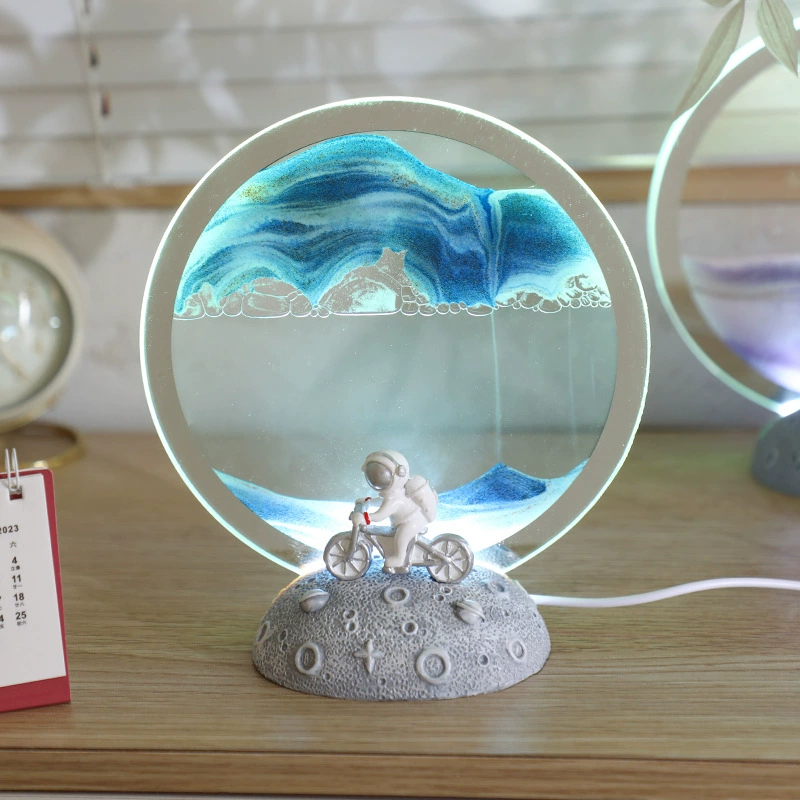 Креативное стекло зыбучие пески живопись ночник космонавт настольные украшения ремесла офисные украшения подарок на день рождения