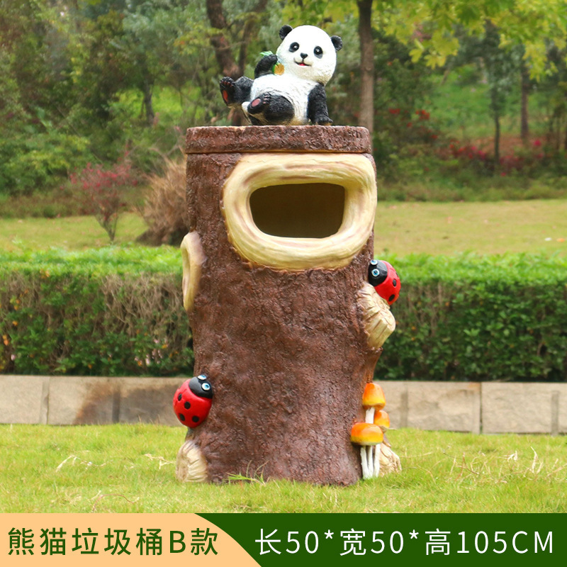 Outdoor Simulated Animal Trash Can Panda Squirrel Fiberglass Sculpture Lawn School Scenic Garden Landscape Ornaments Outdoor Simulated Animal Trash Can Panda Squirrel Fiberglass Sculpture Lawn School Scenic Garden Landscape Ornaments