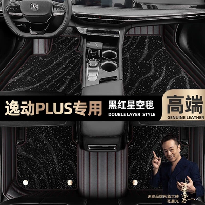 Ayaqaltılar (Kovriklər): pads fully enclosed 12-22 car - black-red-leather-black-star-blanket-double-model