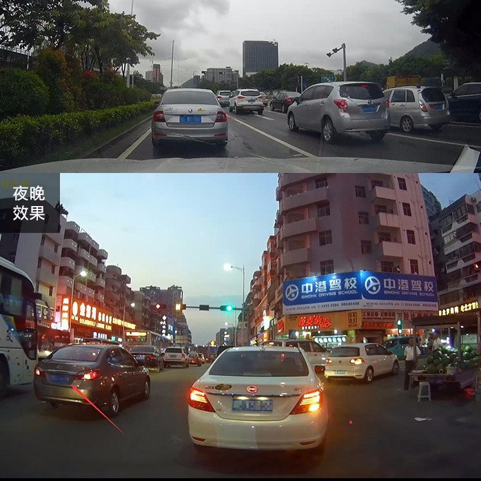跨境行车记录仪2026新款倒车影像前后双摄1080P夜视高清停车监控