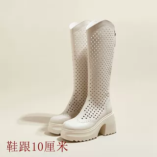 凉靴长筒增高靴子女2025年新款不过膝长靴春夏高跟骑士靴厚底瘦瘦