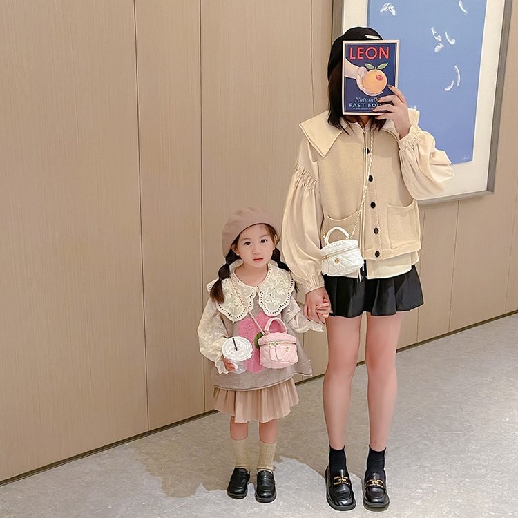 子供用女の子向けおしゃれミニバッグ、キュートなハンドバッグ、スタイリッシュなプリンセス風斜め掛けバッグ、小さなおしゃれなショルダーバッグ
