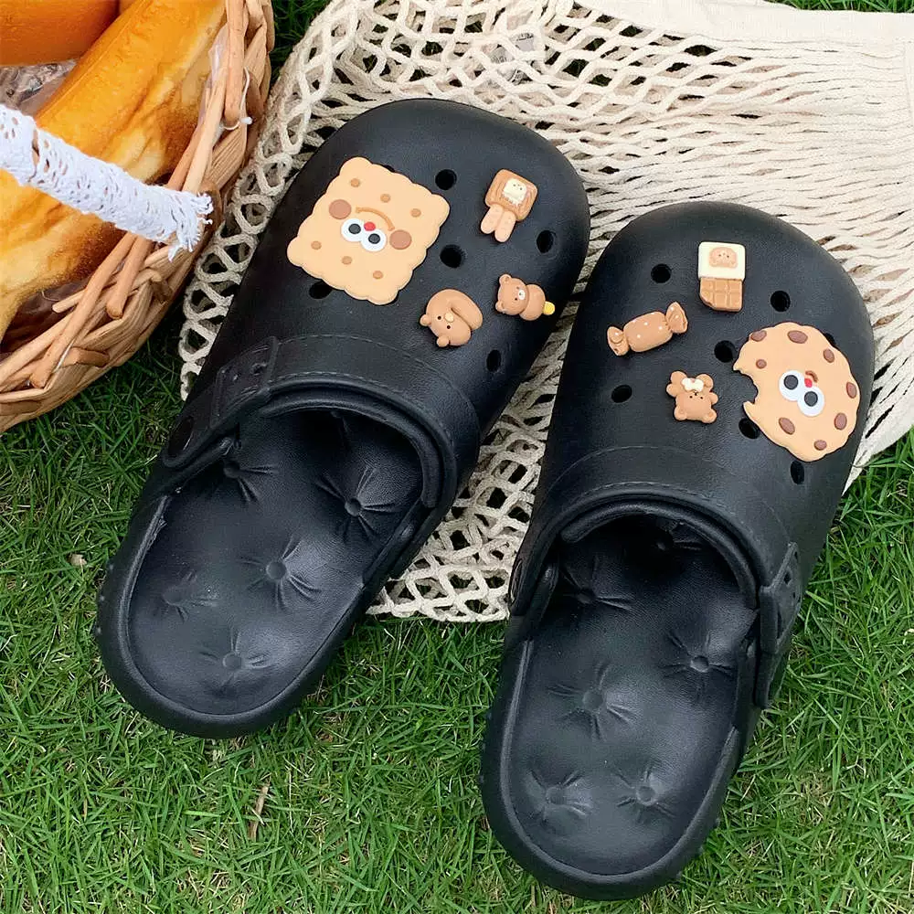 Новая Милая бисквитная мягкая уличная пляжная обувь, женская летняя пляжная обувь для отдыха на море, ощущение закрытых отверстий для носка