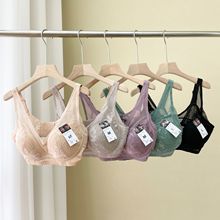 无钢圈聚拢胸罩薄款大胸调整型后搭扣文胸副乳内衣美胸调整透气