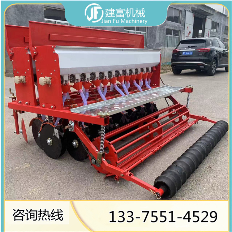 四轮拖拉机小麦播种机双箱施肥播种一体机农用小麦播种机