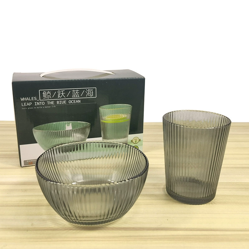Кит прыгающий Синее море вертикальный узор стеклянная чаша стеклянный костюм бытовой ликер напиток Салатница фестиваль открытие подарок