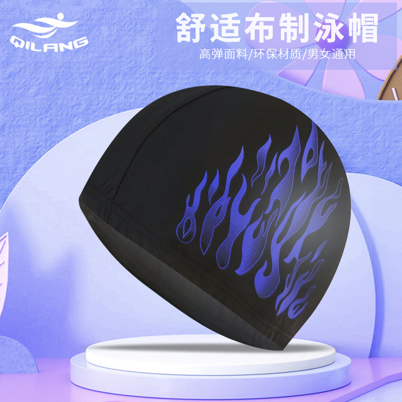 Gorro de natación de gran llama hombres adultos transpirable moda protección del oído no apriete nylon natación gorra fábrica al por mayor
