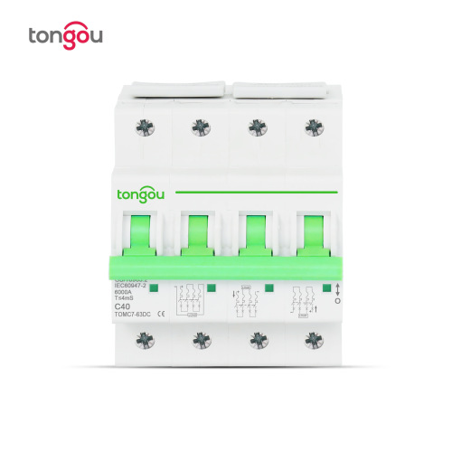 Photovoltaic DC small circuit breaker 1P 2P 4P solar 63A DC air switch PV micro circuit breaker MCB cross-border