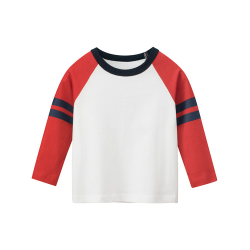 2024 spring new children's clothing, boys' long-sleeved T-shirts, fashionable children's bottoming shirts, baby clothes, drop shipping