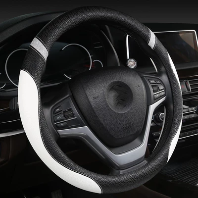 (about 38.1cm) Steering Wheel – Steering wheel cover - o-type-black-and-white-38cm