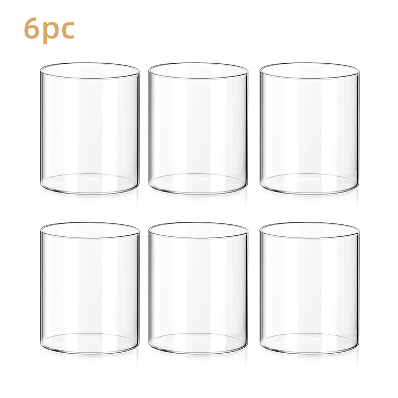 Jarrón de vidrio simple transparente hogar cristalería hidropónica candelabro diseño de ambiente de boda vela a prueba de viento taza