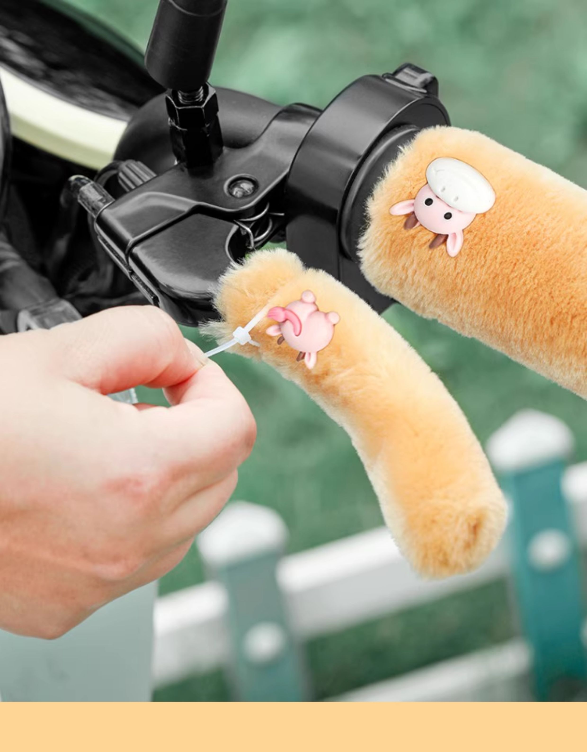 Electric vehicle handlebar covers, winter electric bike handlebar covers, warm plush brake covers, handlebar gloves, motorcycle protective gloves