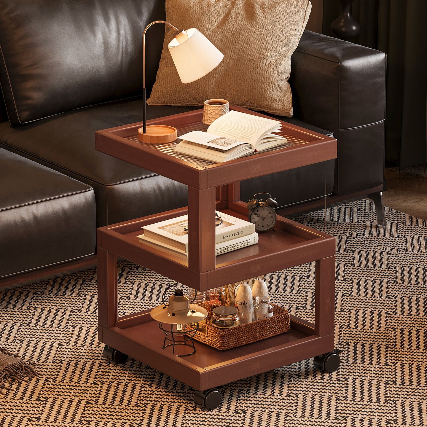 Sofá de la sala de estar esquina creativa moderna y simple móvil esquina de dormitorio nórdica mesilla pequeña mesilla de té